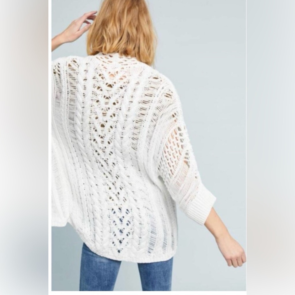 NWT Moth by Anthropologie dolman sleeve knitted cardigan, white Size XS - Picture 10 of 13